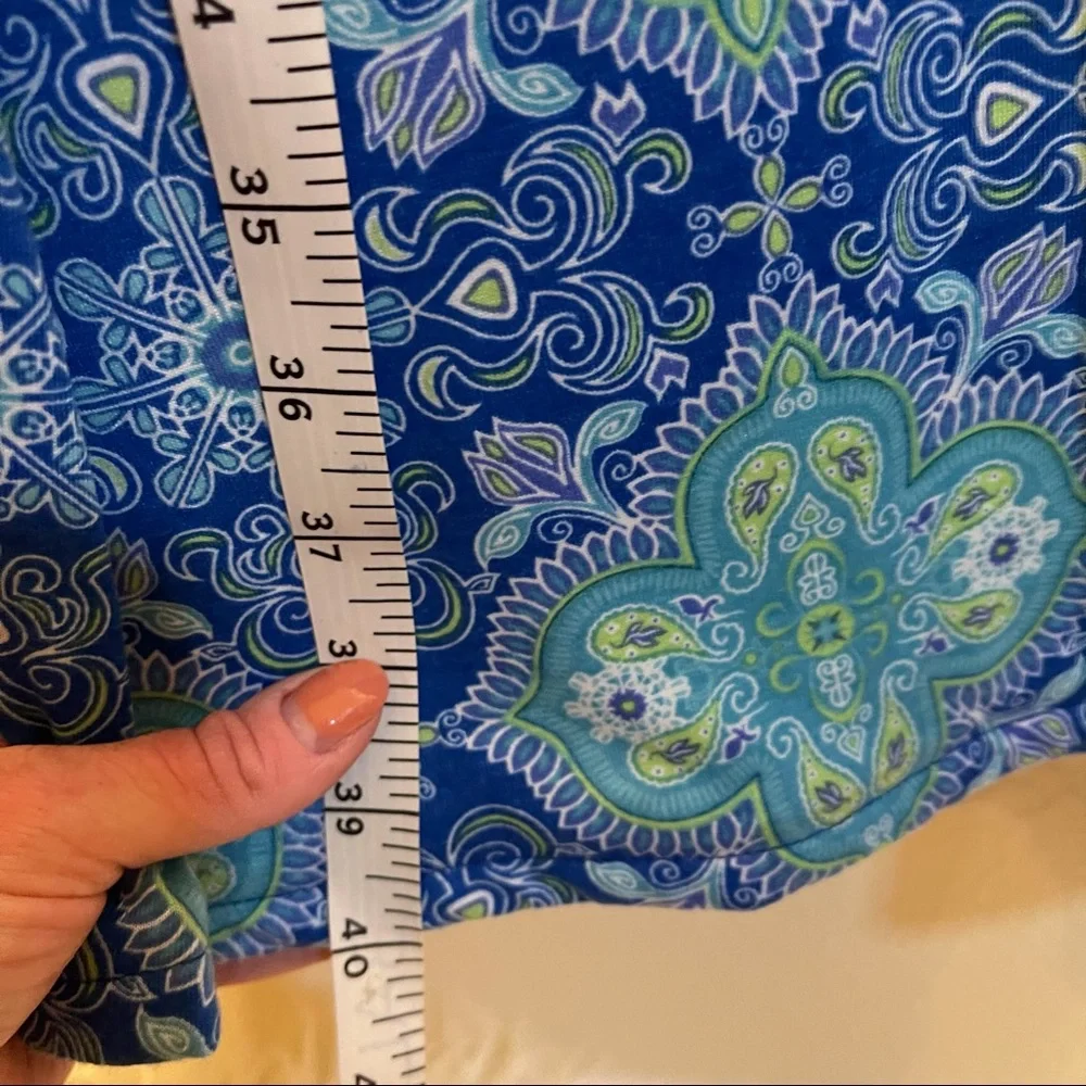 Mix & Co. Kaleidoscope Blues Maxi Skirt Medium